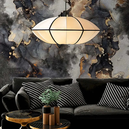 Japanese Wabi Sabi Outlined Fabric Pendant
