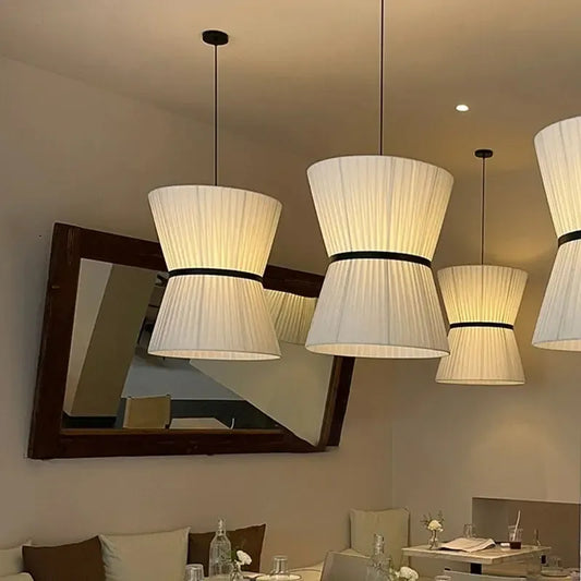 Japanese Wabi Sabi Pleated Fabric Chandelier