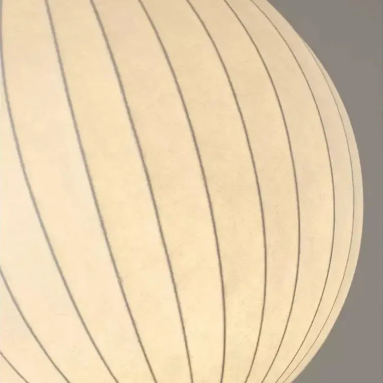 Japanese Wabi Sabi Silk Sphere Pendant Light