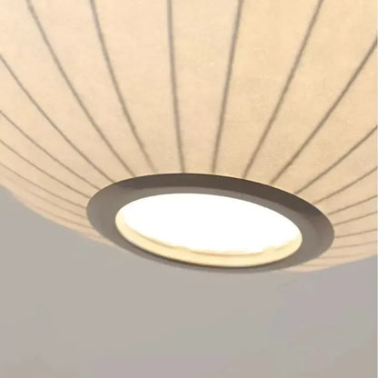 Japanese Wabi Sabi Silk Sphere Pendant Light