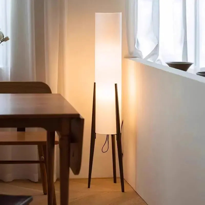 Japanese Wabi Sabi Solid Wood Floor Lamp