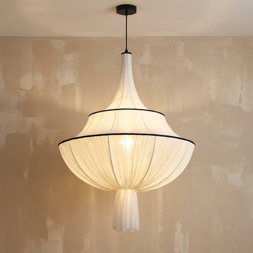 Japanese Cloth Drop Statement Chandelier