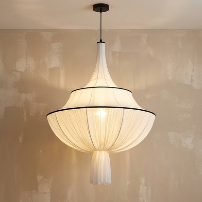 Japanese Cloth Drop Statement Chandelier
