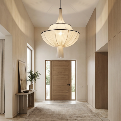 Japanese Cloth Drop Statement Chandelier