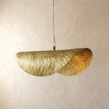 Japanese Copper Lotus Leaf Pendant Light