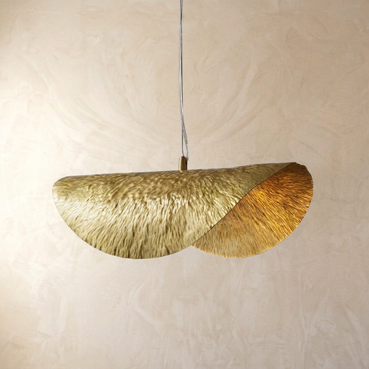 Japanese Copper Lotus Leaf Pendant Light