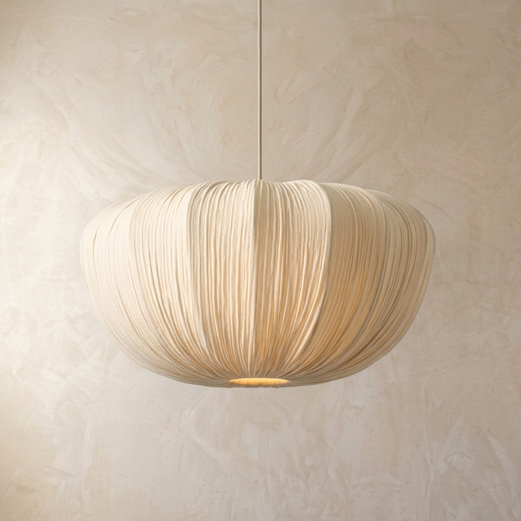 Japanese Fabric Cloud Pendant Light