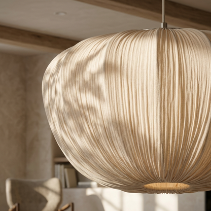 Japanese Fabric Cloud Pendant Light
