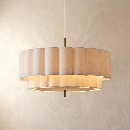 Japanese Natural Fabric Wabi Sabi Chandelier