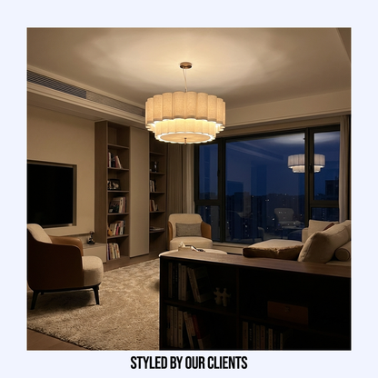 Japanese Natural Fabric Wabi Sabi Chandelier