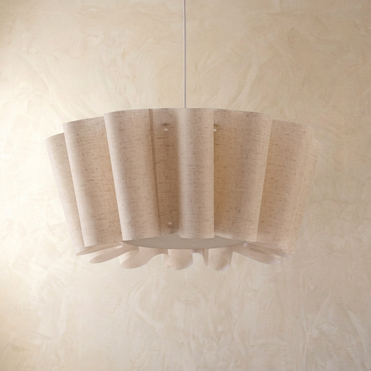 Japanese Pleated Linen Pendant Light
