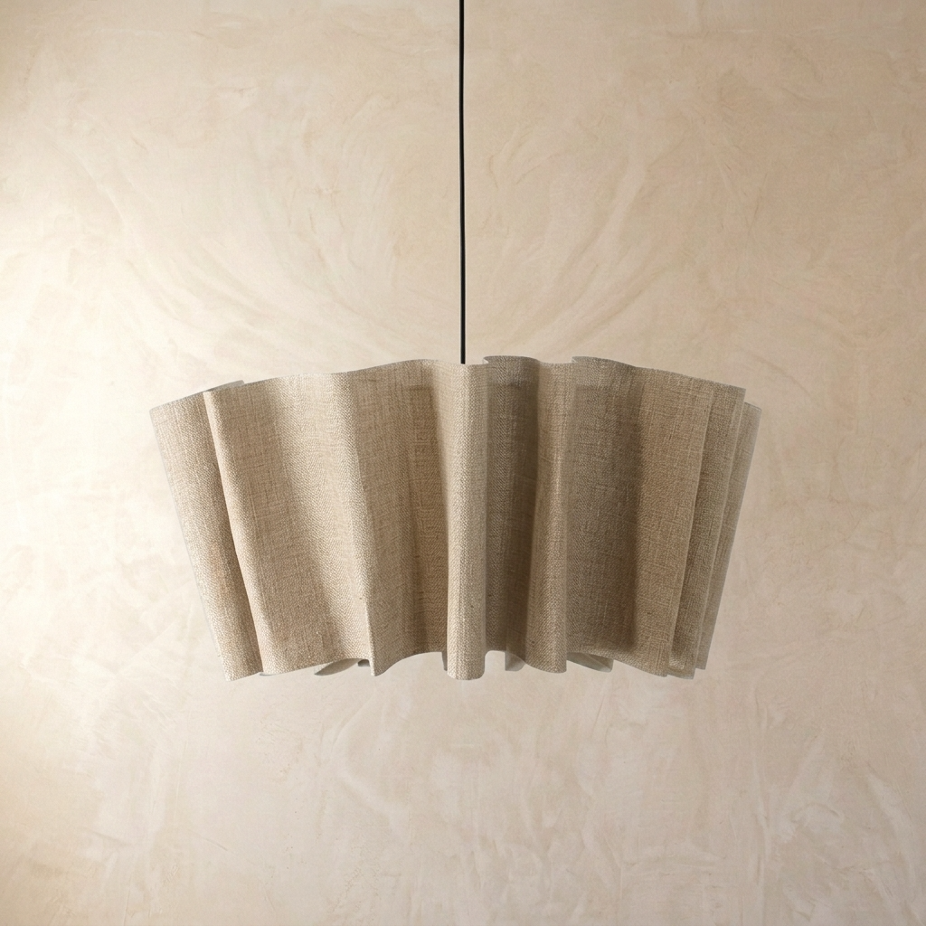 Japanese Pleated Linen Pendant Light