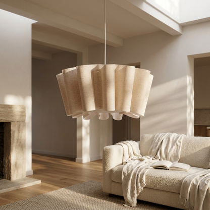 Japanese Pleated Linen Pendant Light