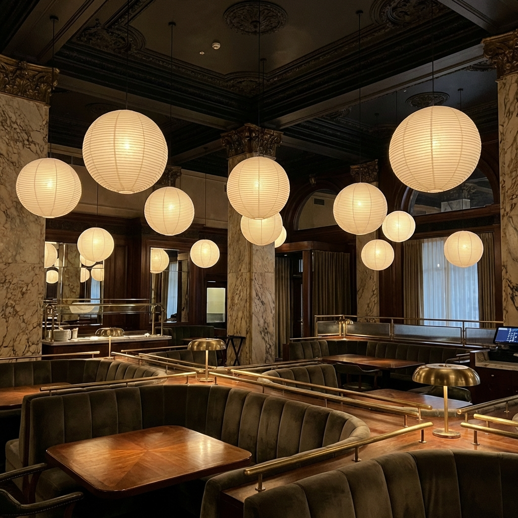 Japanese Rice Paper Pendant Light