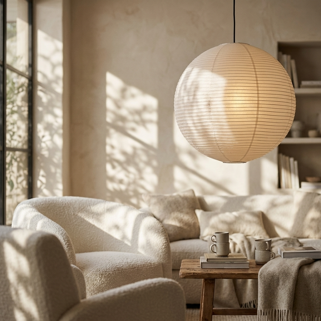 Japanese Rice Paper Pendant Light