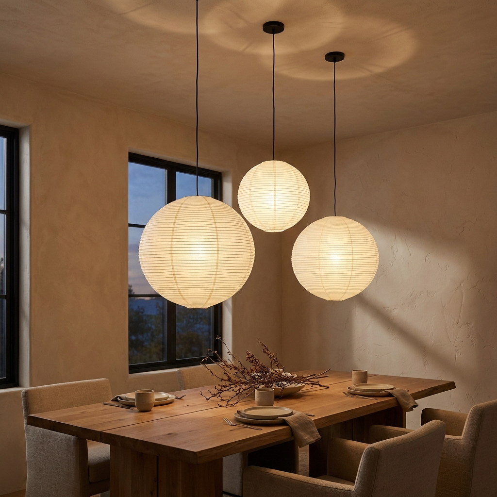 Japanese Rice Paper Pendant Light