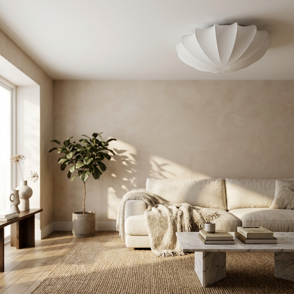 Japanese Silk Wabi Sabi Ceiling Light