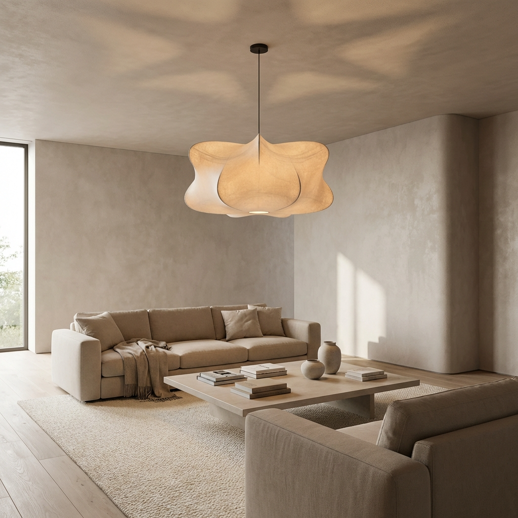 Japanese Silk Wabi Sabi Chandelier