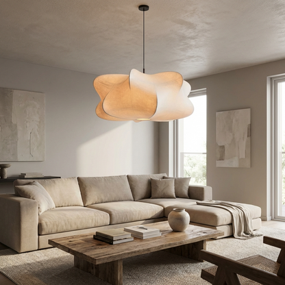 Japanese Silk Wabi Sabi Chandelier