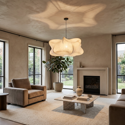 Japanese Silk Wabi Sabi Chandelier