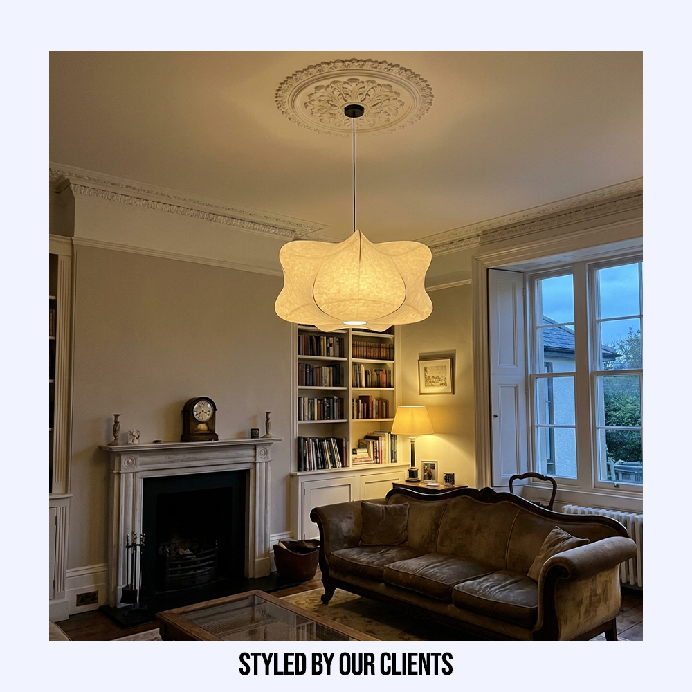 Japanese Silk Wabi Sabi Chandelier