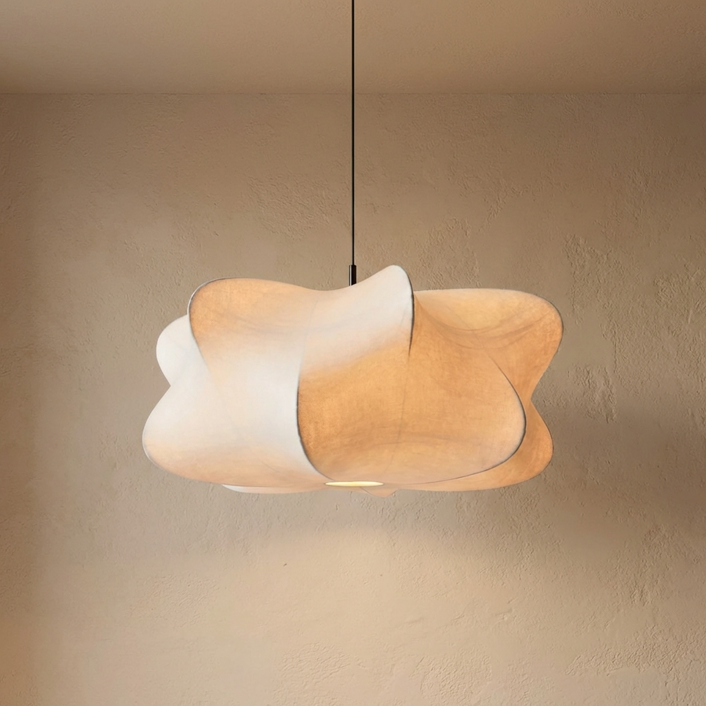 Japanese Silk Wabi Sabi Chandelier
