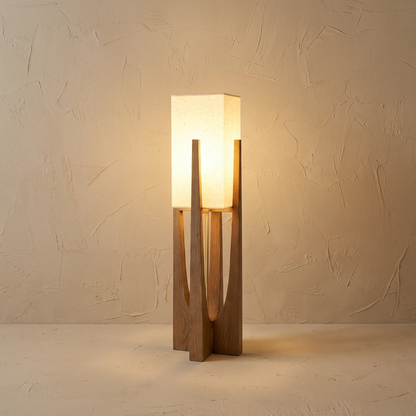Japanese Solid Wood Wabi Sabi Table Floor Lamp