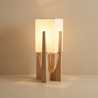 Japanese Solid Wood Wabi Sabi Table Floor Lamp