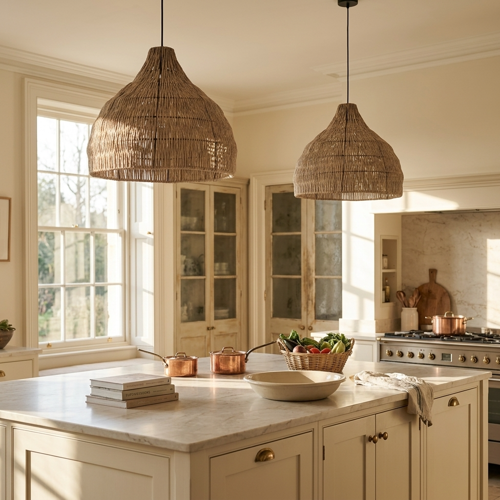 Japanese Style Wooden Woven Handmade Pendant Light