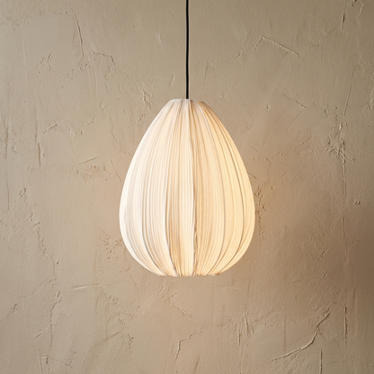 Japanese Wabi-Sabi Pleated Fabric Pendant Light