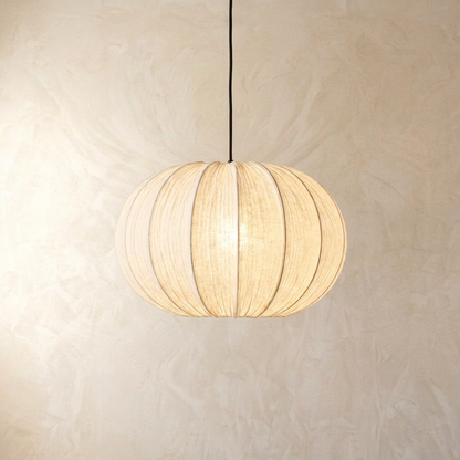 Japanese Wabi-Sabi Pleated Fabric Pendant Light