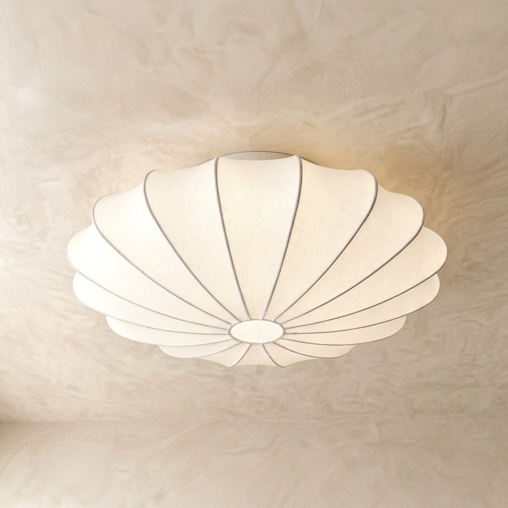Japanese Silk Wabi Sabi Ceiling Light