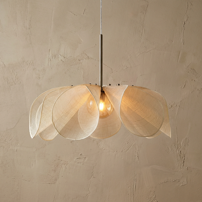 Japanese Wabi Sabi Flower Fabric Chandelier