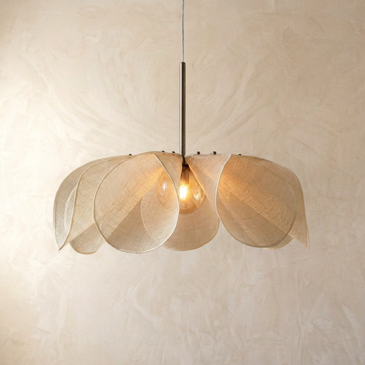Japanese Wabi Sabi Flower Fabric Pendant Light