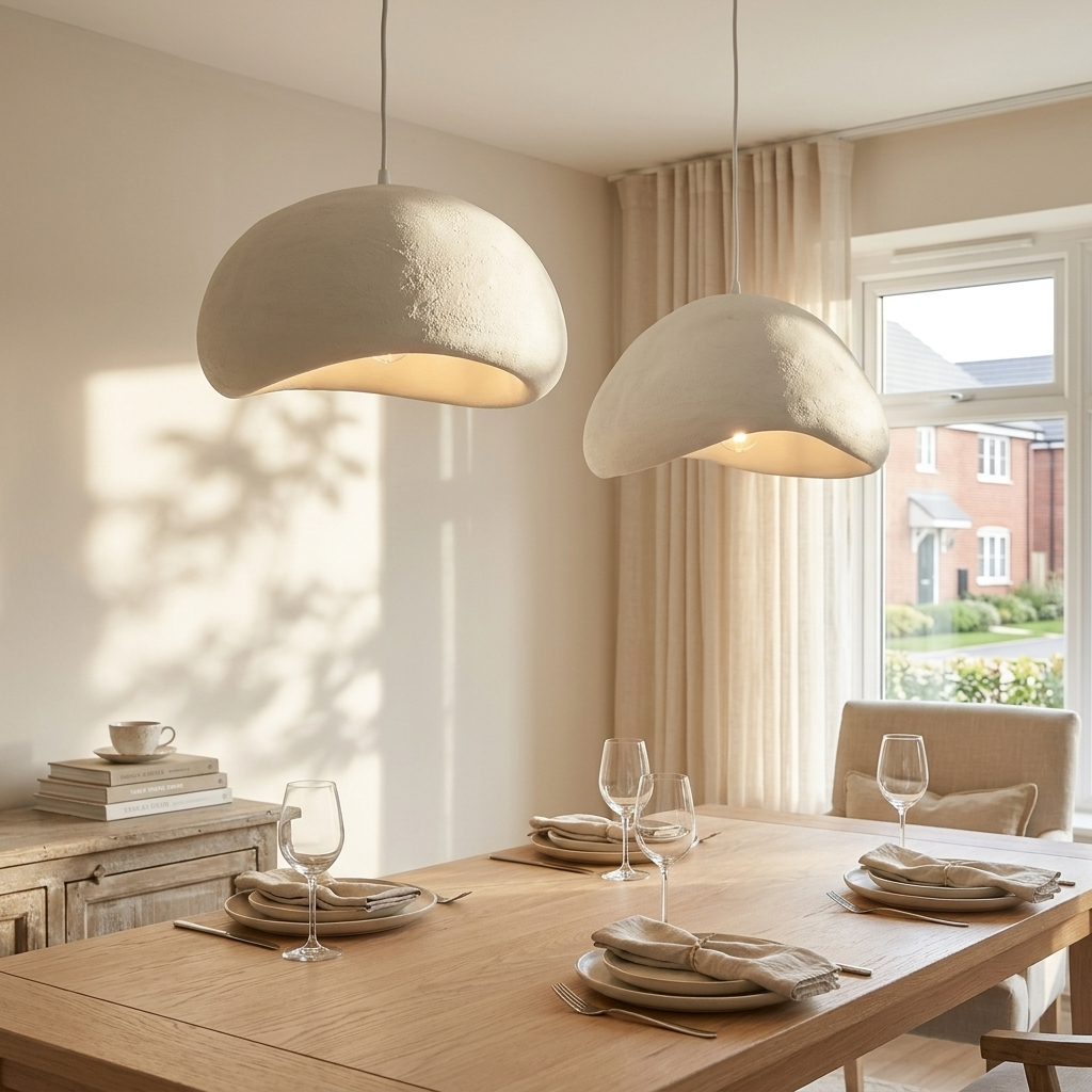 Japanese Wabi Sabi Pendant Light - Zen Pendant Light - Natural
