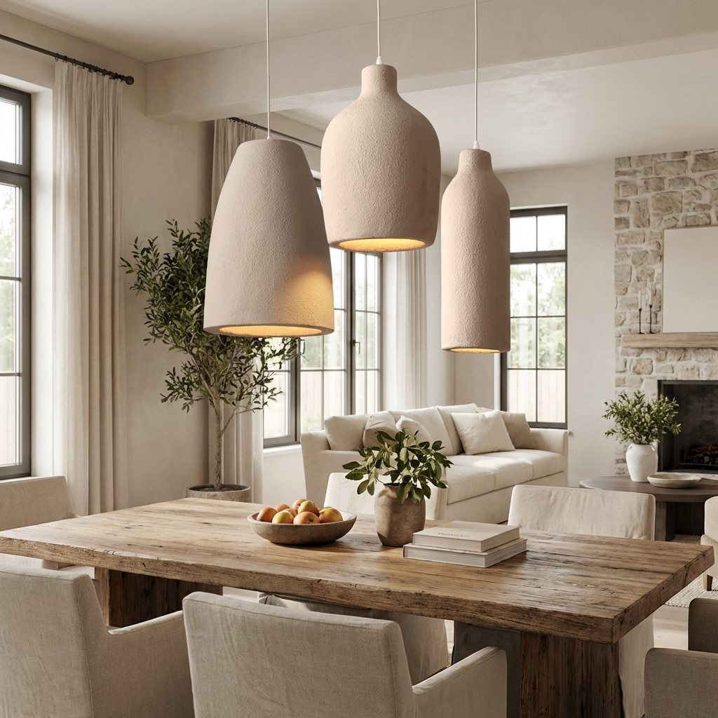Japanese Wabi Sabi Resin Pendant Lights