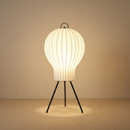 Japanese Wabi Sabi Silk 3 Leg Floor Lamp