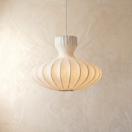 Japanese Wabi Sabi Silk Bloom Pendant Light