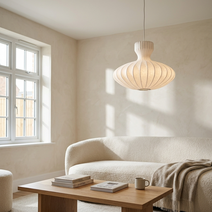 Japanese Wabi Sabi Silk Bloom Pendant Light