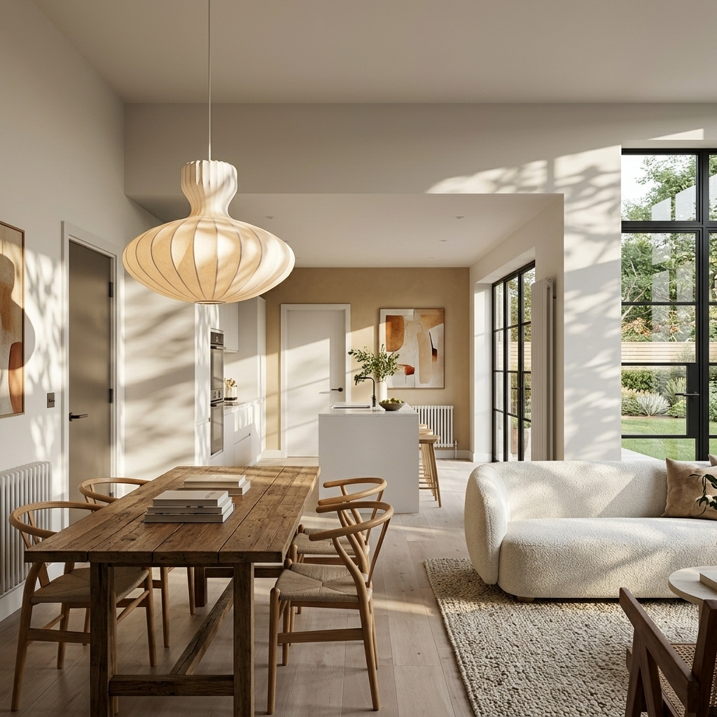 Japanese Wabi Sabi Silk Bloom Pendant Light