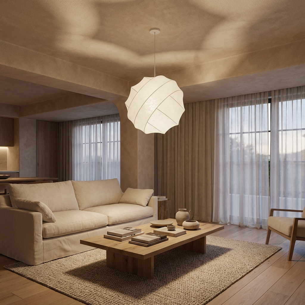 Japanese Wabi Sabi Silk Pendant Light