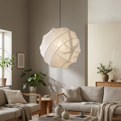 Japanese Wabi Sabi Silk Pendant Light