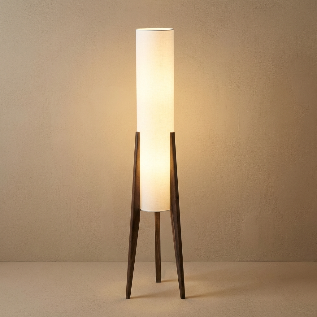 Japanese Wabi Sabi Solid Wood Floor Lamp