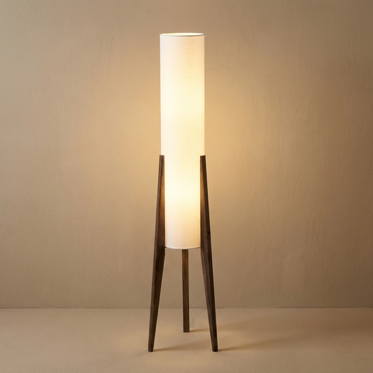 Japanese Wabi Sabi Solid Wood Floor Lamp