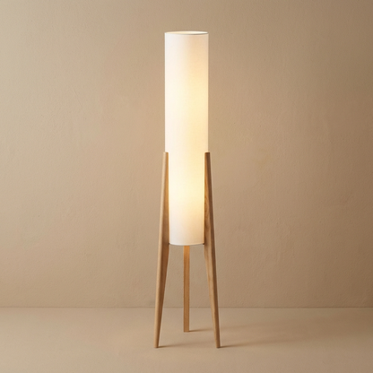 Japanese Wabi Sabi Solid Wood Floor Lamp