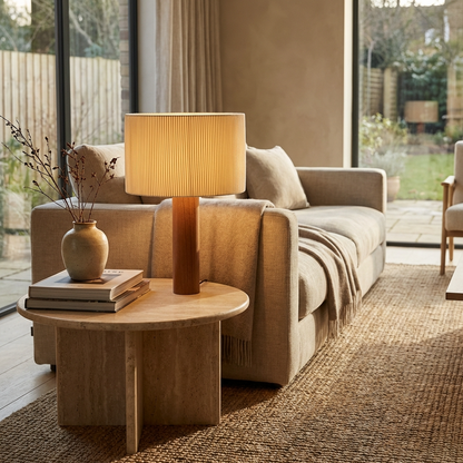 Japanese Wabi Sabi Solid Wood Table Lamp