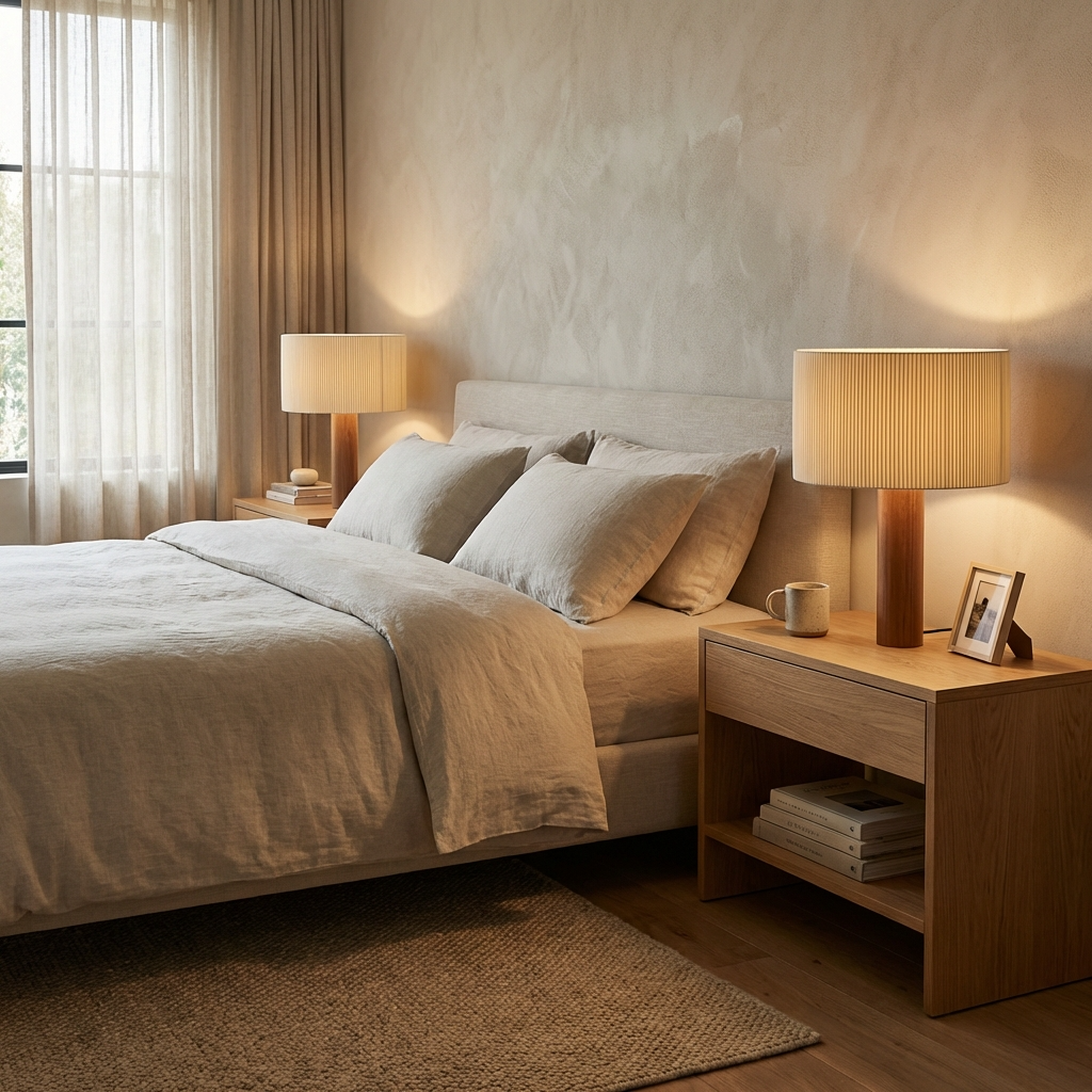 Japanese Wabi Sabi Solid Wood Table Lamp