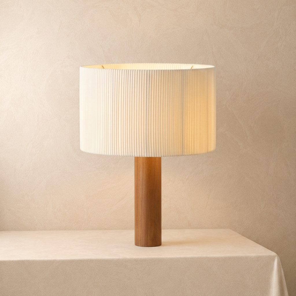 Japanese Wabi Sabi Solid Wood Table Lamp