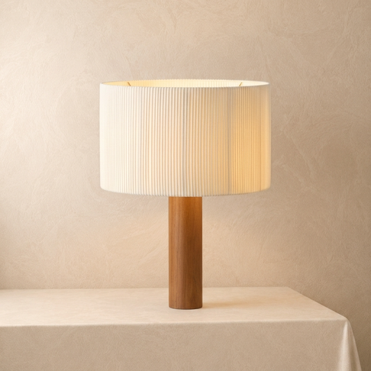 Japanese Wabi Sabi Solid Wood Table Lamp