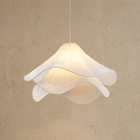 Japanese White Fabric Pendant Light